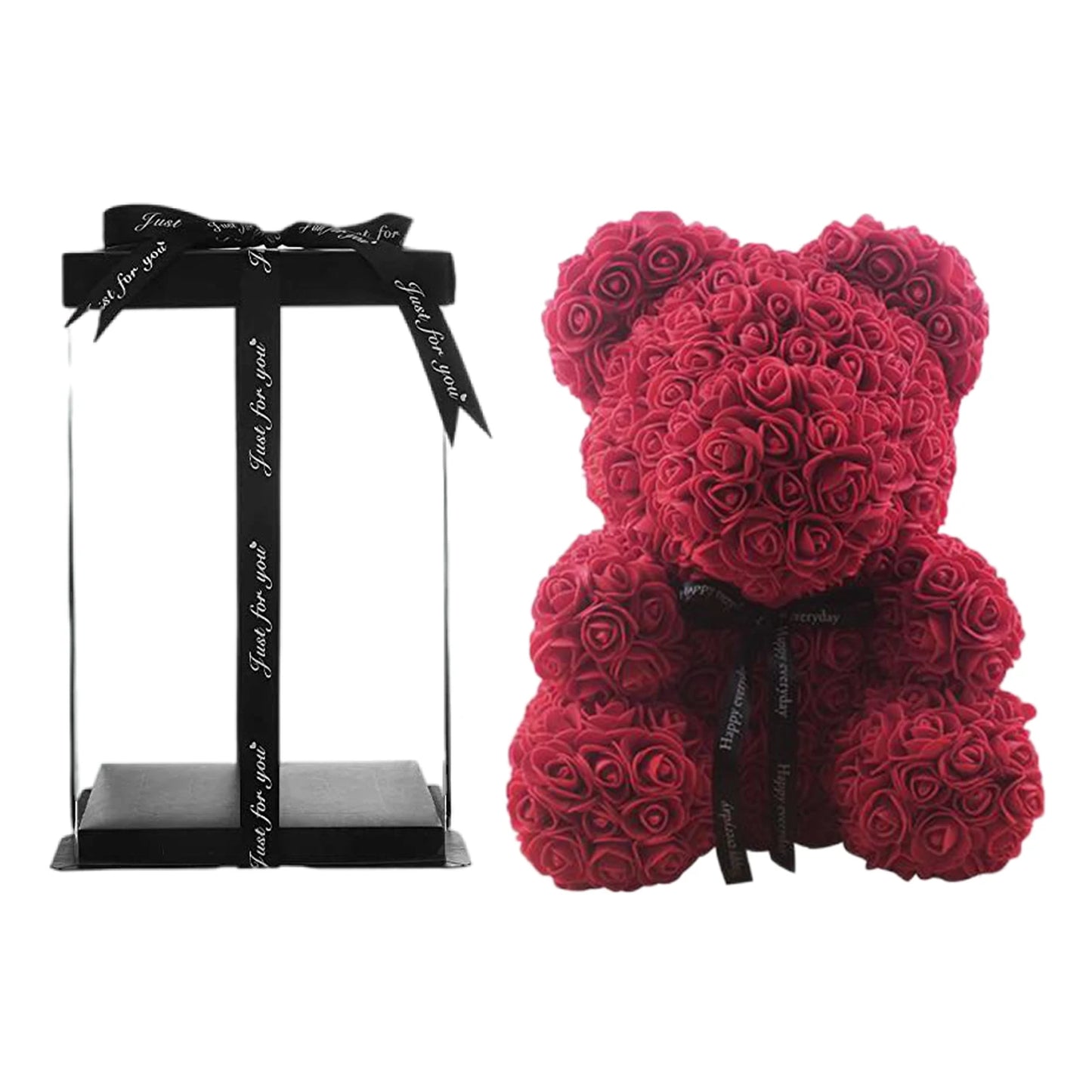 Valentines Day Gift Forever Teddy Bear Rose Artificial Flowers .