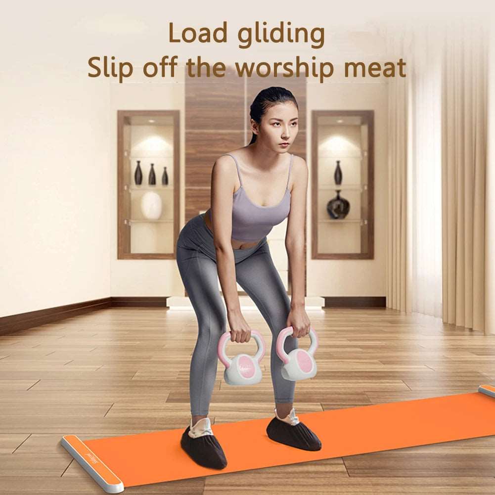 140/180/200CM Yoga Sliding Mat Sport Fitness Glide Pilates Skating Training Board Mat for Ice Hockey Roller Skating Leg Exercise - Gym&Gadgets