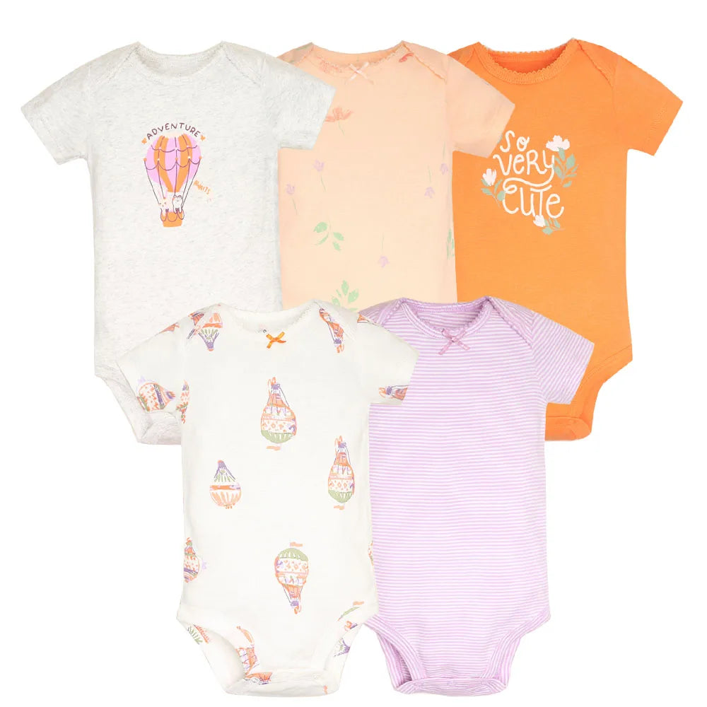 5pcs/lot Baby Bodysuit Fashion Girl Clothes Cotton Newborn Baby Boy. - Gym&Gadgets