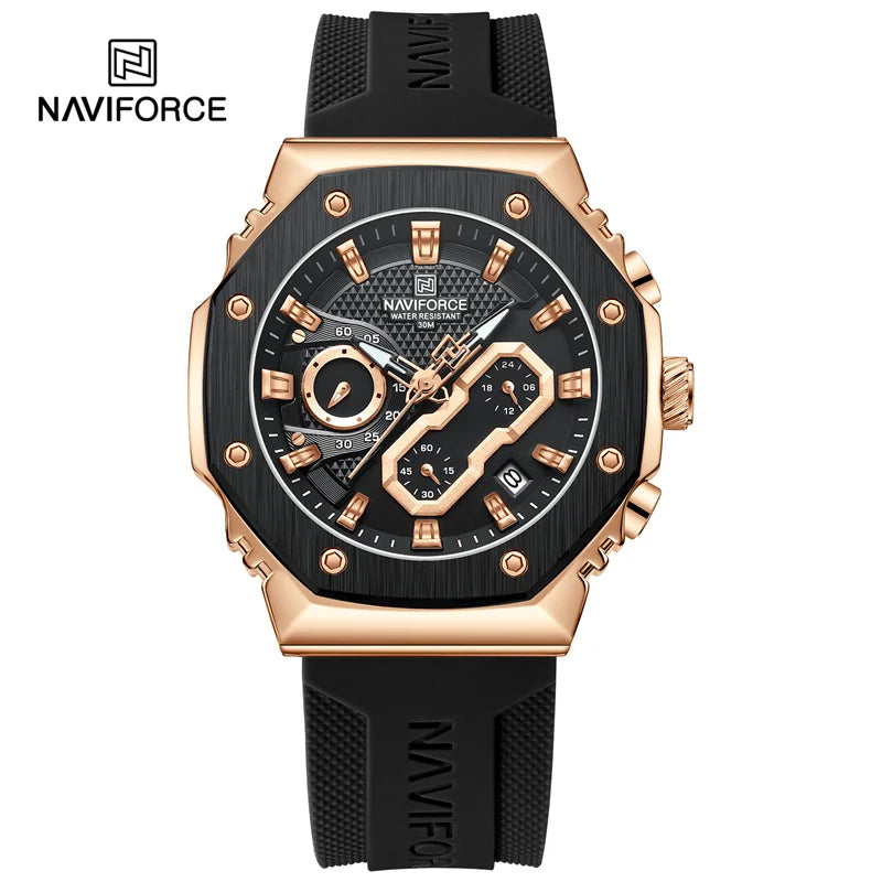 NAVIFORCE Fashion Sport Lover's Watches for Men and Women Silicone Strap Military Waterproof High Quality Couple Wrist watches - Gym&Gadgets