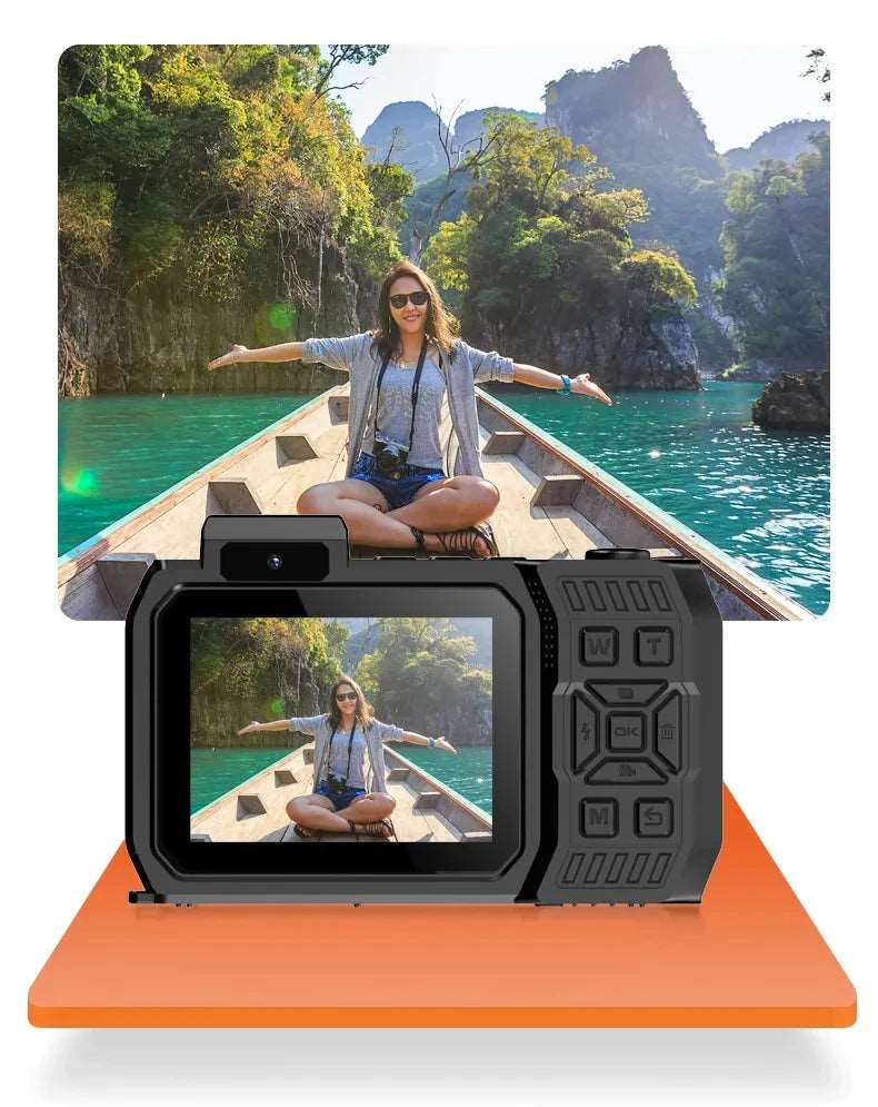 6500W high-definition pixels waterproof camera D50 Dual screen selfie Outdoor sports HD diving underwater 10 meters swimming - Gym&Gadgets