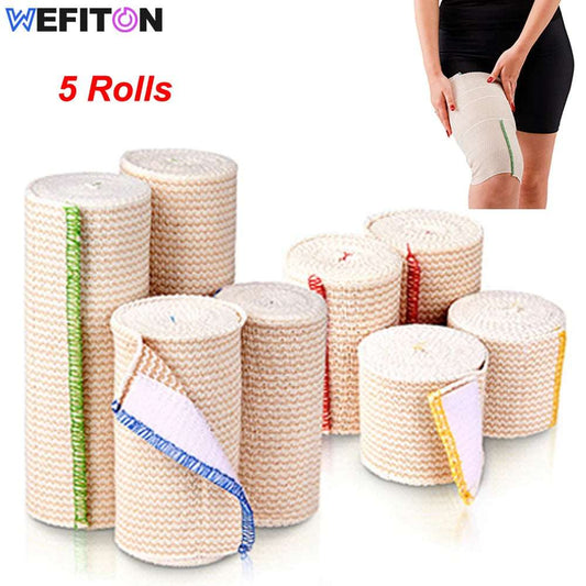 5 Rolls Premium Elastic Bandage Wrap - Gym&Gadgets