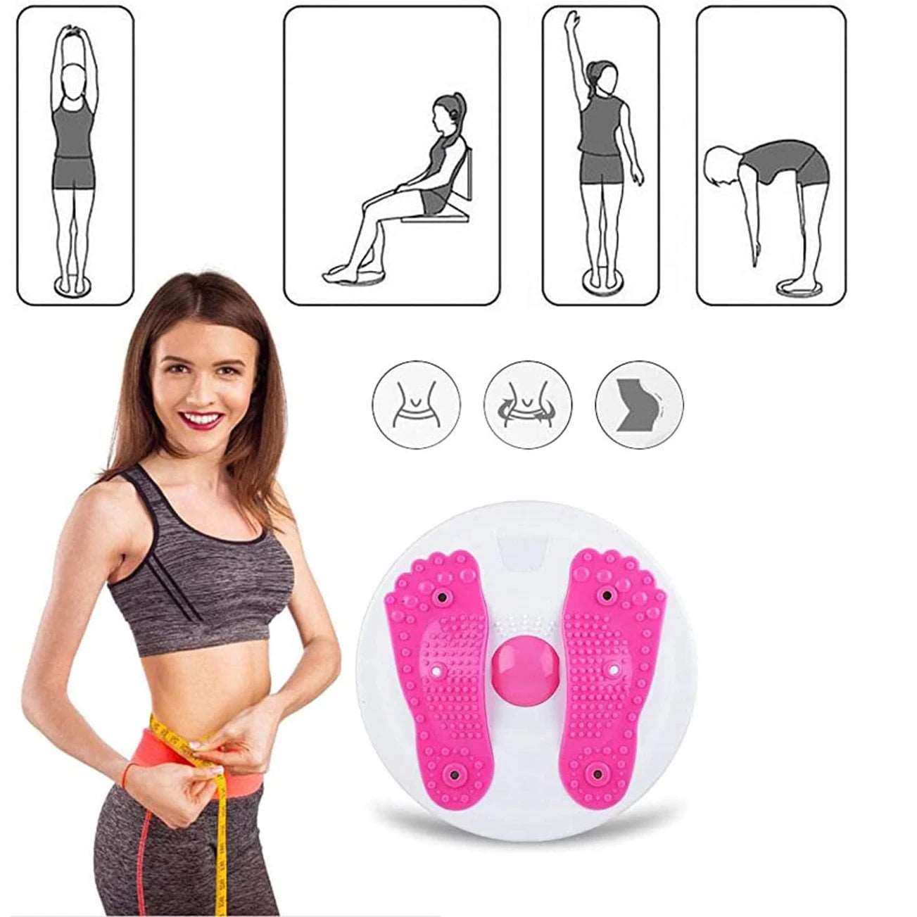 Abdominal Fitness Equipment, Waist Twisting Rotary Table, Weight Loss Device, Waist Twisting Disc, Fitness Equipment - Gym&Gadgets