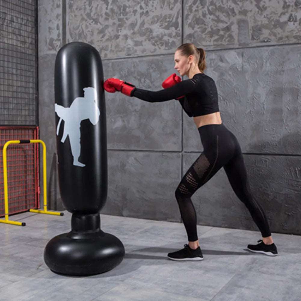 Boxing Punching Bag Boxing Muay Thai Inflatable Boxing Bag Training Pressure Relief Exercise Punching Stand Fitness Equipment - Gym&Gadgets