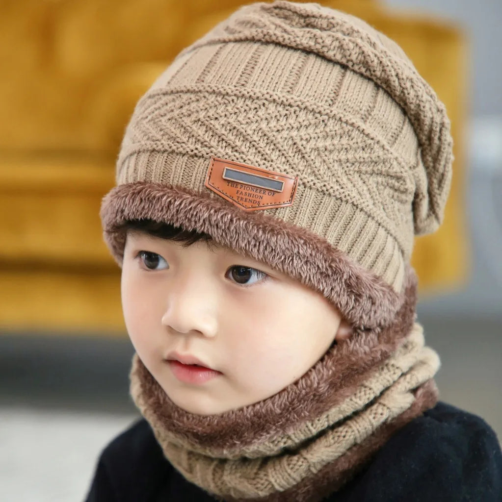 Winter Hat Scarf and Gloves Set Plush Warmer Children. - Gym&Gadgets