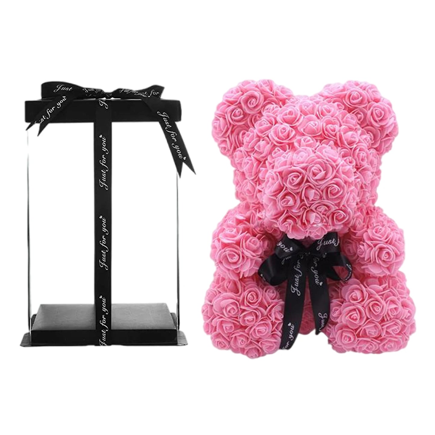 Valentines Day Gift Forever Teddy Bear Rose Artificial Flowers .