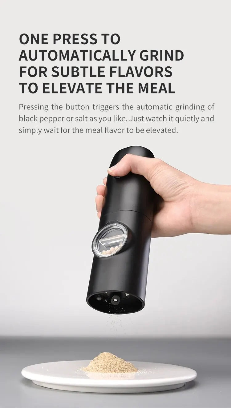 Rechargeable USB Electric Automatic Salt and Pepper Grinder. - Gym&Gadgets