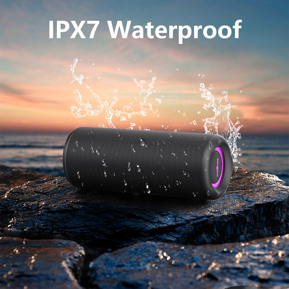 WISETIGER P3 30W Outdoor Portable Bluetooth Speaker IPX7 Waterproof Sports Sound Box Bass Boost BT5.3 RGB Light TWS Connectivity - Gym&Gadgets