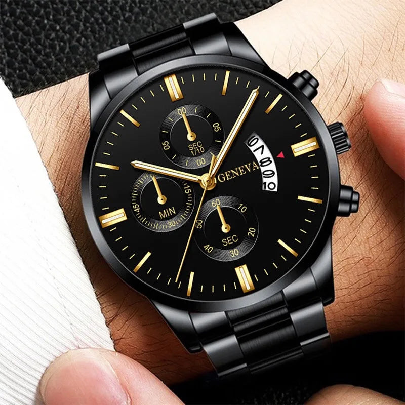 New Fashion Mens Sports Watches Luxury Calendar Quartz Wristwatch Business Watches Man Clock Relogio Masculino Reloj Hombre - Gym&Gadgets