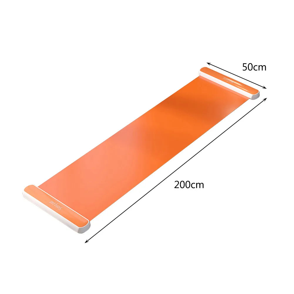 140/180/200CM Yoga Sliding Mat Sport Fitness Glide Pilates Skating Training Board Mat for Ice Hockey Roller Skating Leg Exercise - Gym&Gadgets