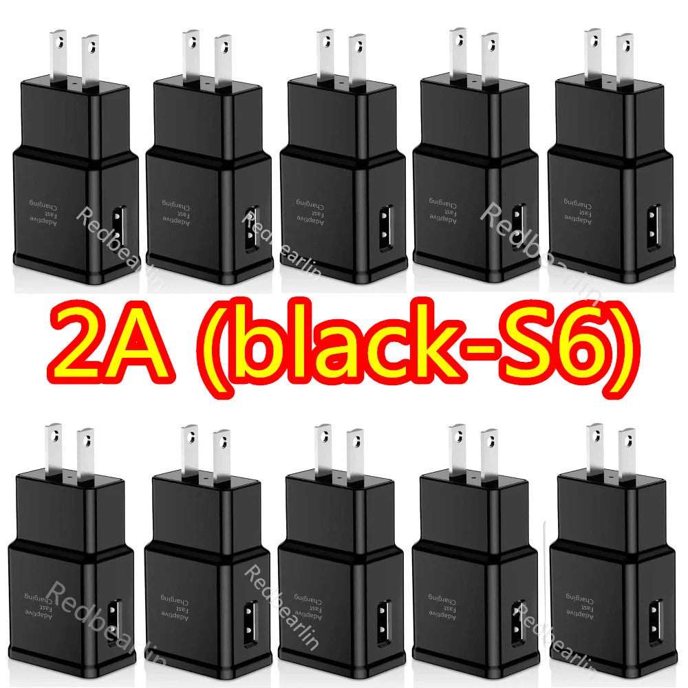 10pcs 5V 2A Eu US USB Wall Charger Phone Charger Plug For Samsung S10 S20 S23 S24 Note 10 Htc Xiaomi Huawei - Gym&Gadgets