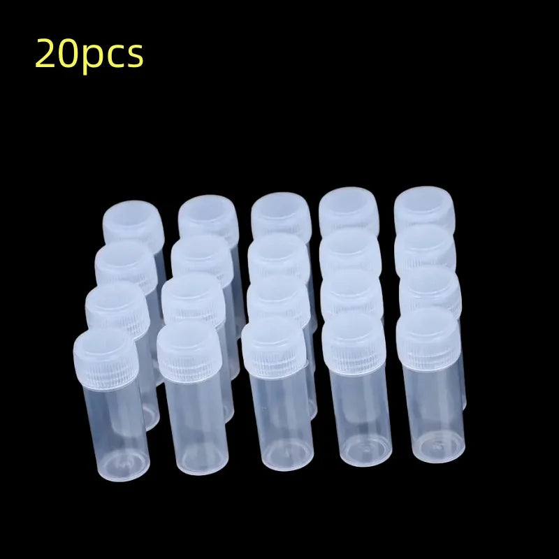 5ml Plastic Bottle Sample Jar 5g Small Barrel Vials Medicine Pill Liquid.