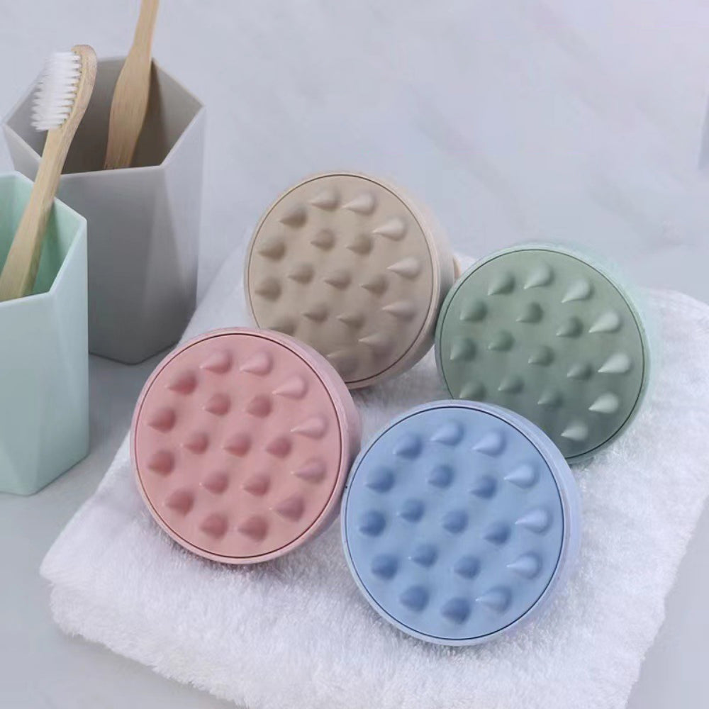 Silicone Shampoo Brush Head Scalp Massage Comb Hair Washing.