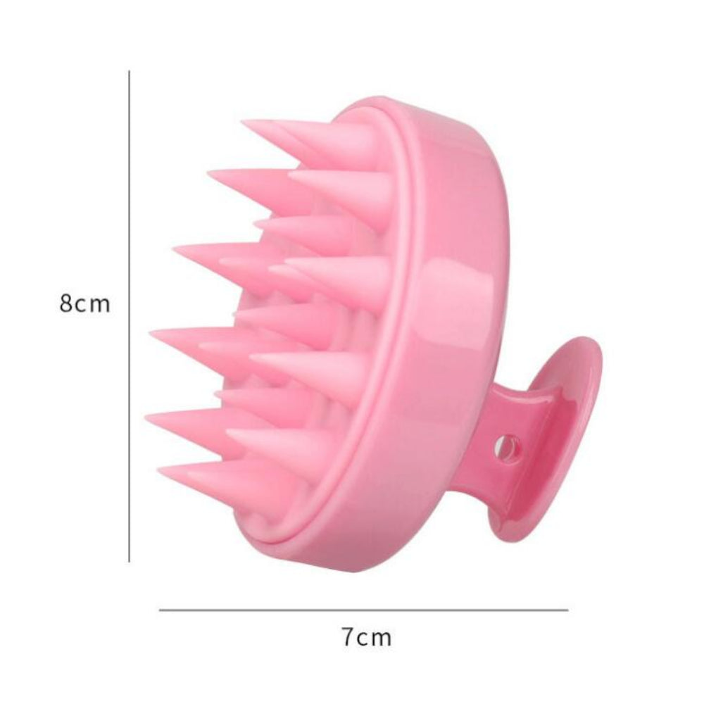 Silicone Shampoo Brush Head Scalp Massage Comb Hair Washing.