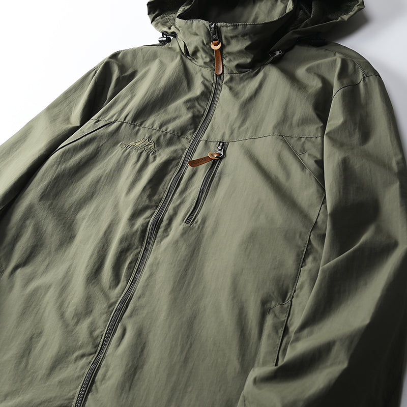 Windbreaker Men Tactical Jacket Waterproof Outdoor Hooded Coat Sport.