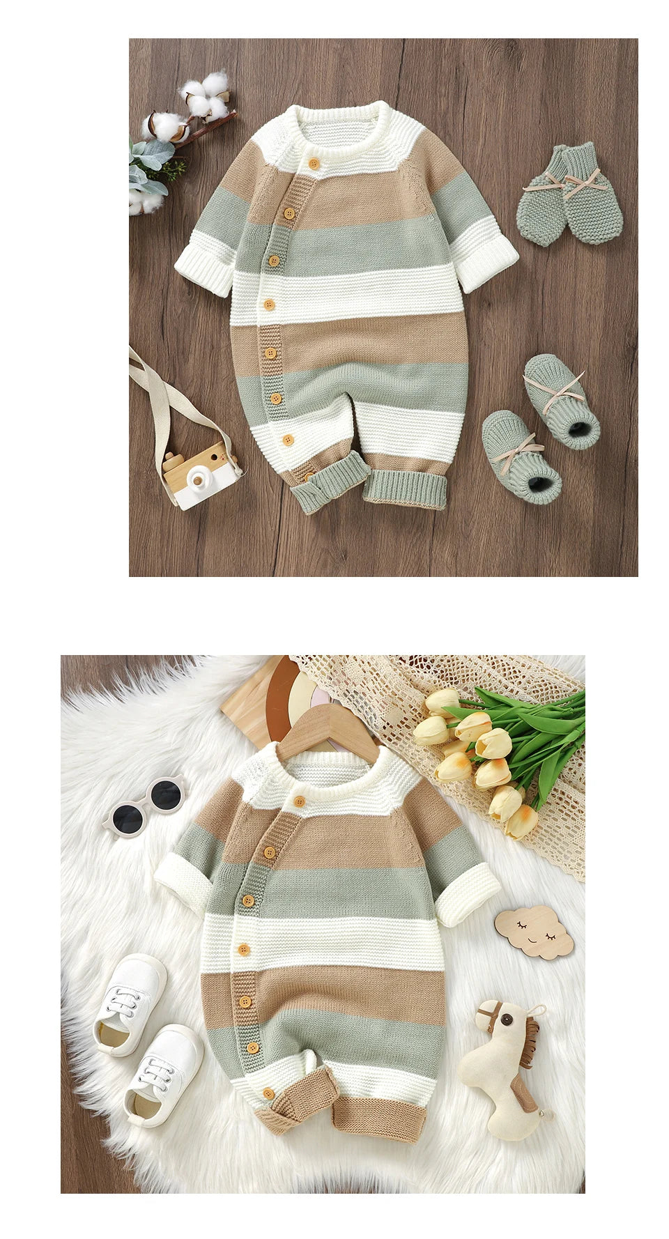 Winter Baby Rompers Clothes Autumn Full Sleeves Newborn Boys Girls. - Gym&Gadgets