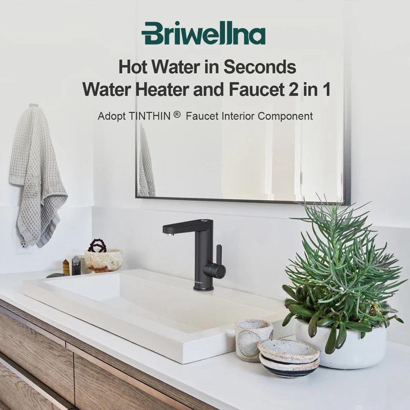 Briwellna Electric Water Heater Hot Water Faucet 2 in 1 Basin . - Gym&Gadgets