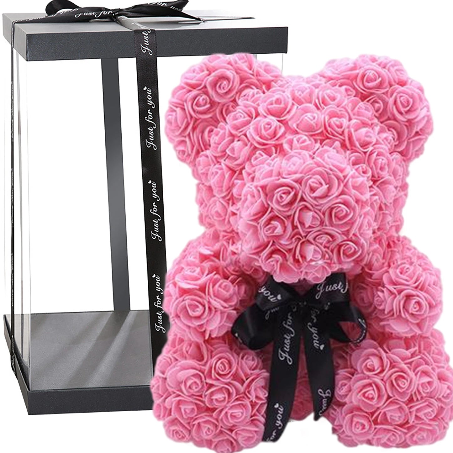 Valentines Day Gift Forever Teddy Bear Rose Artificial Flowers .