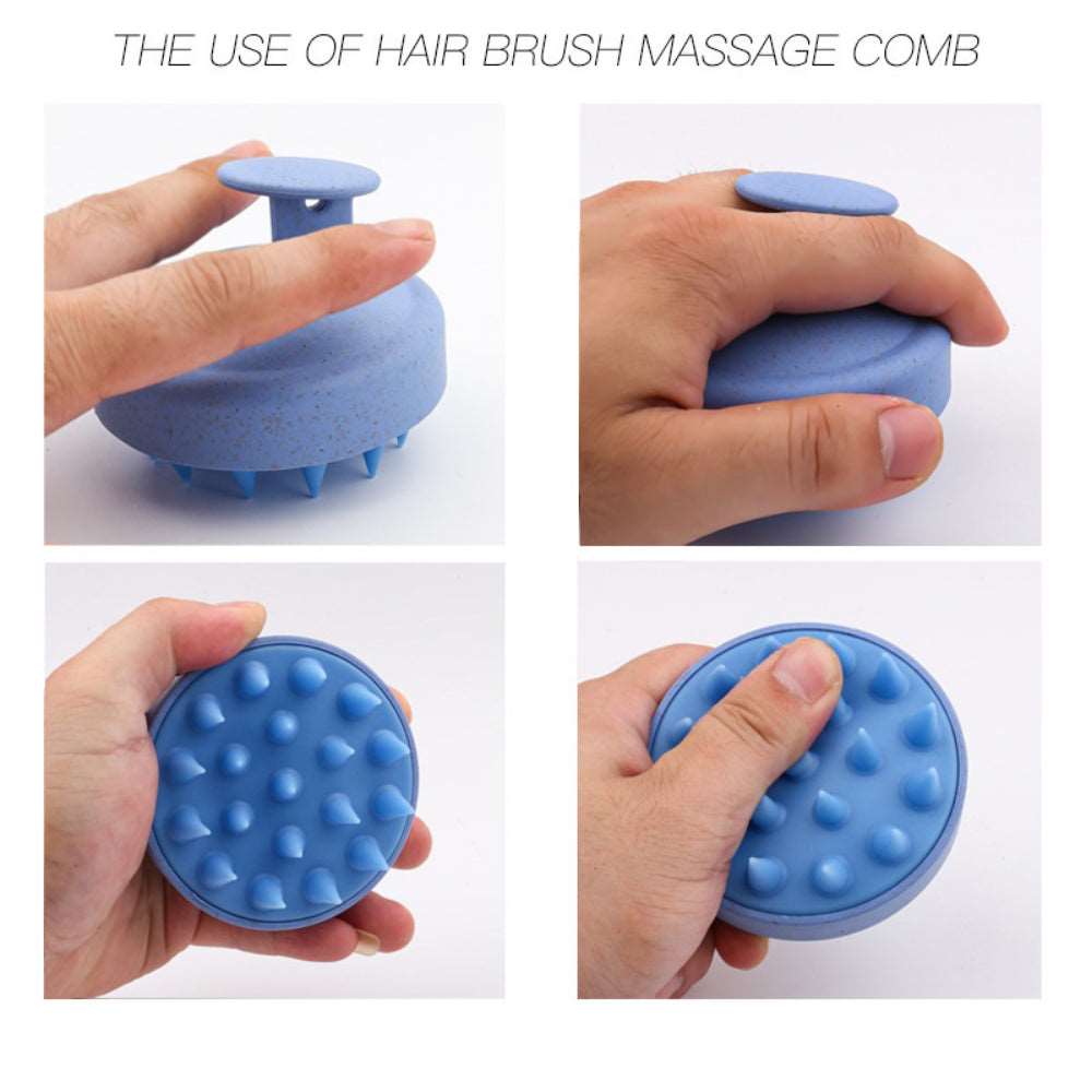 Silicone Shampoo Brush Head Scalp Massage Comb Hair Washing.