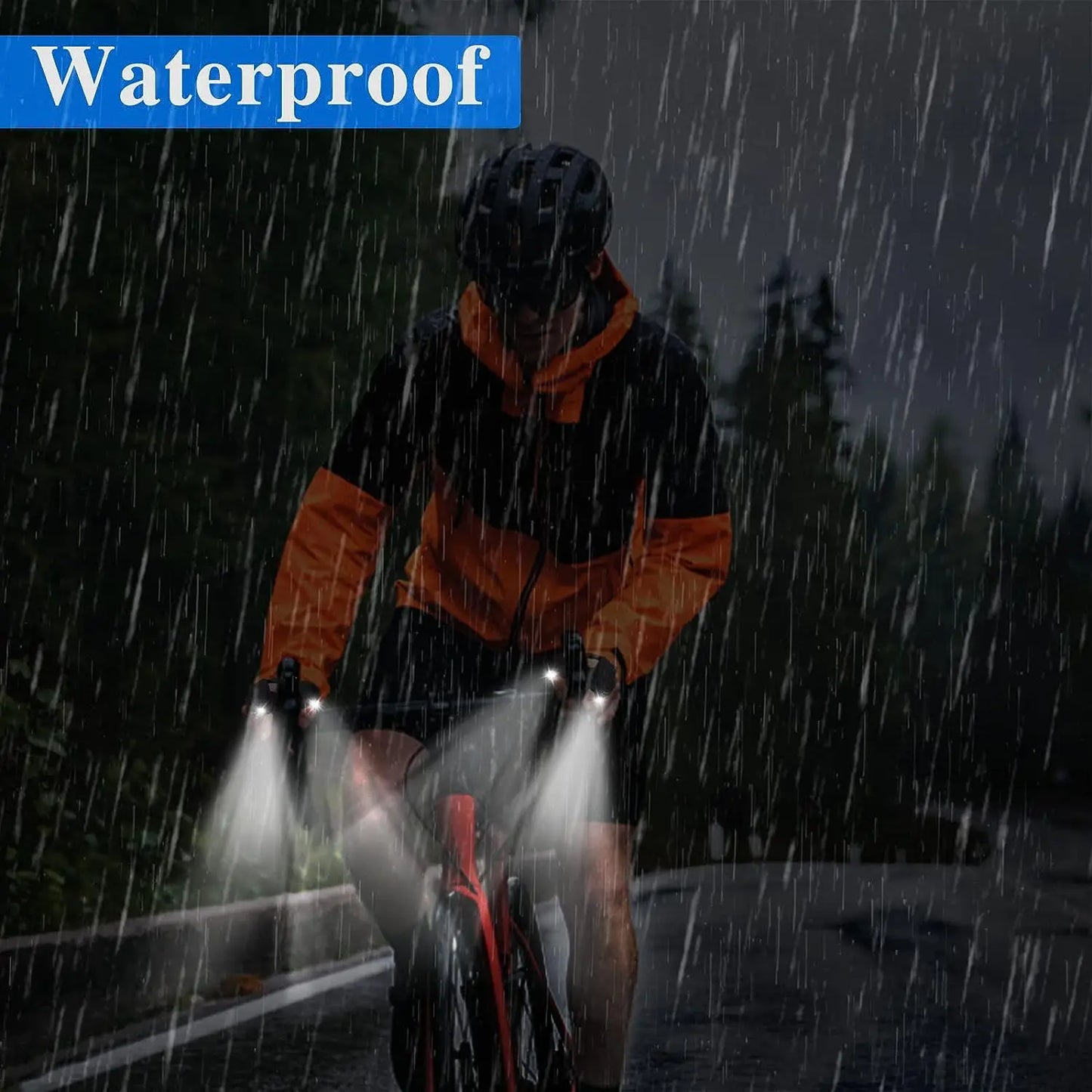 LED Half Finger Glove for Men Women Outdoor Waterproof Night .