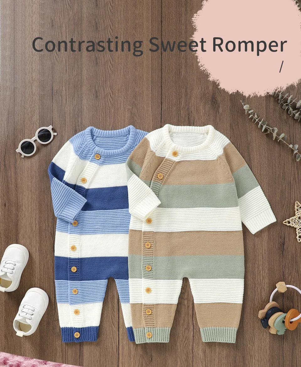 Winter Baby Rompers Clothes Autumn Full Sleeves Newborn Boys Girls. - Gym&Gadgets