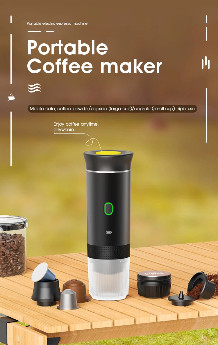 Portable Coffee Espresso Maker Machine Cafe Portable Capsule Coffee.