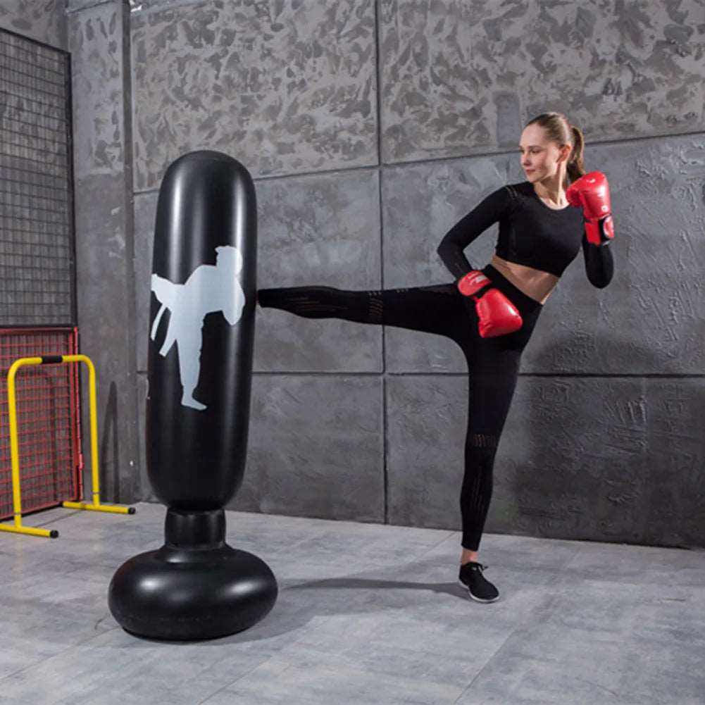 Boxing Punching Bag Boxing Muay Thai Inflatable Boxing Bag Training Pressure Relief Exercise Punching Stand Fitness Equipment - Gym&Gadgets