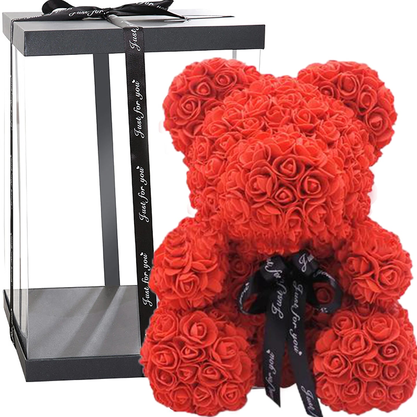 Valentines Day Gift Forever Teddy Bear Rose Artificial Flowers .