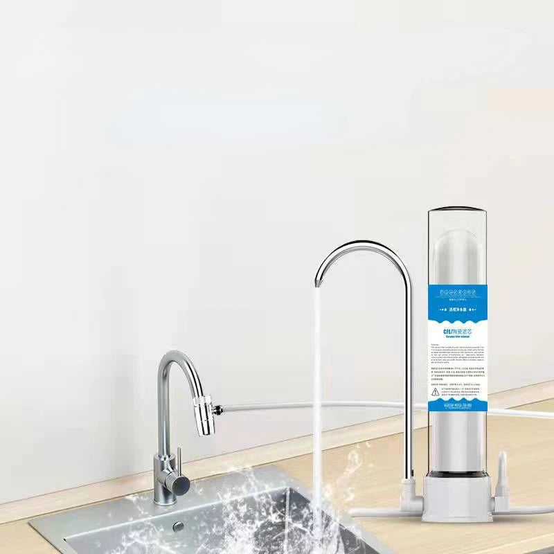 Water purifier household direct drinking tap filter tap water transparent.