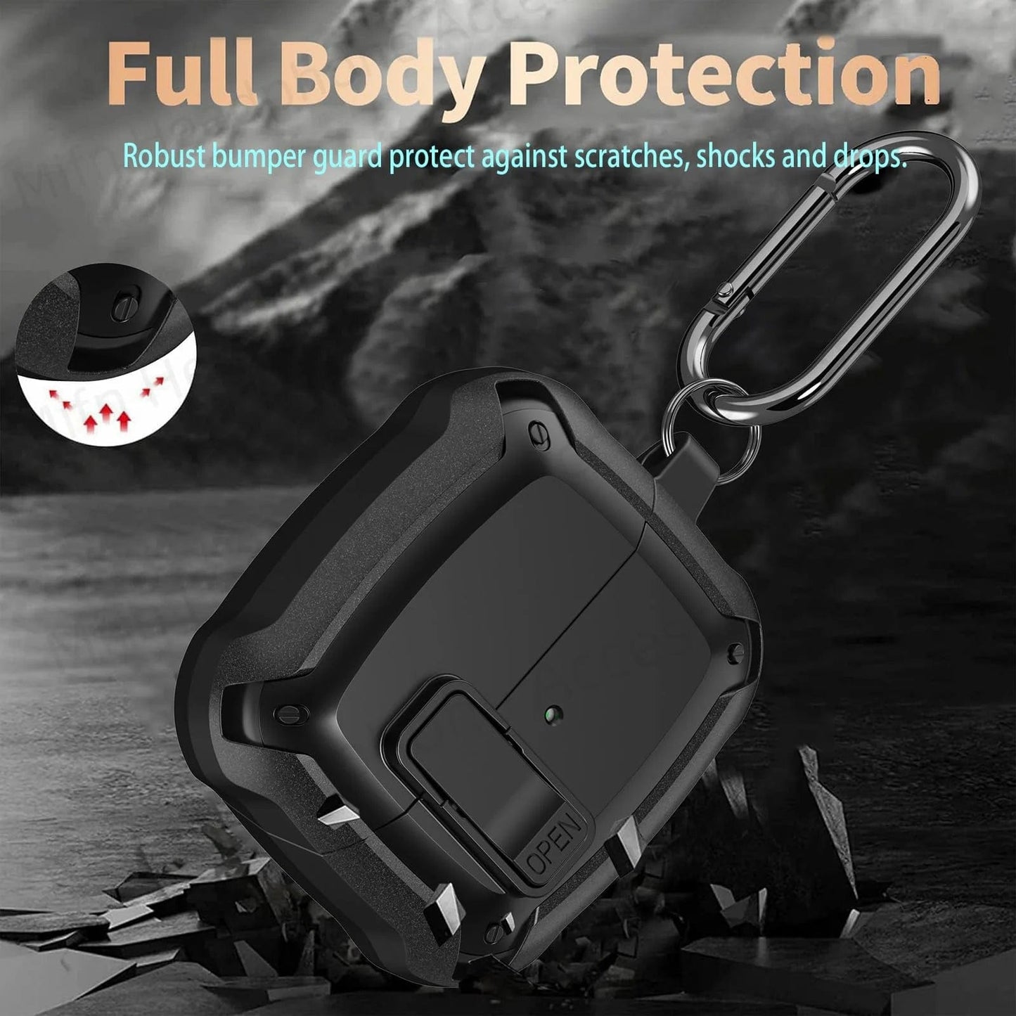 New [2-in-1] Armor Case For Samsung Galaxy Buds 3/Galaxy Buds3 Pro Secure Lock Cover buds3 pro cover with Cleaning Kit for men - Gym&Gadgets