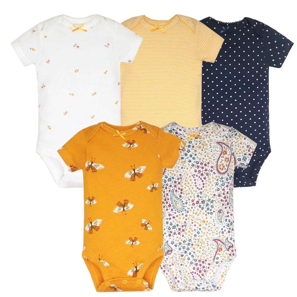 5pcs/lot Baby Bodysuit Fashion Girl Clothes Cotton Newborn Baby Boy. - Gym&Gadgets