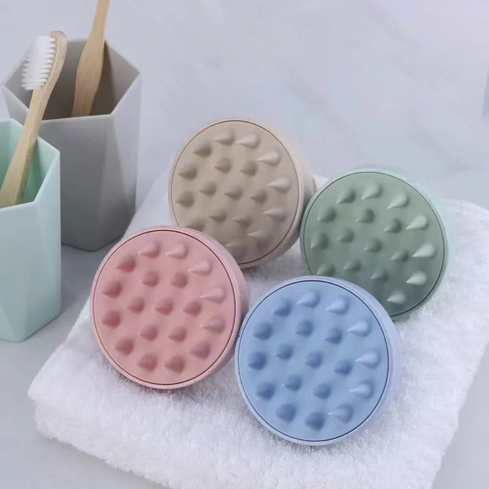 Silicone Shampoo Brush Head Scalp Massage Comb Hair Washing.