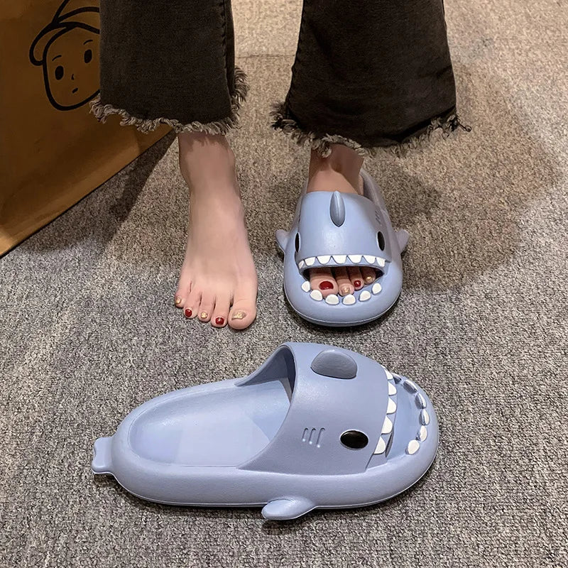 New Shark Slippers for Female Men Shoes Shark Flip Flops.