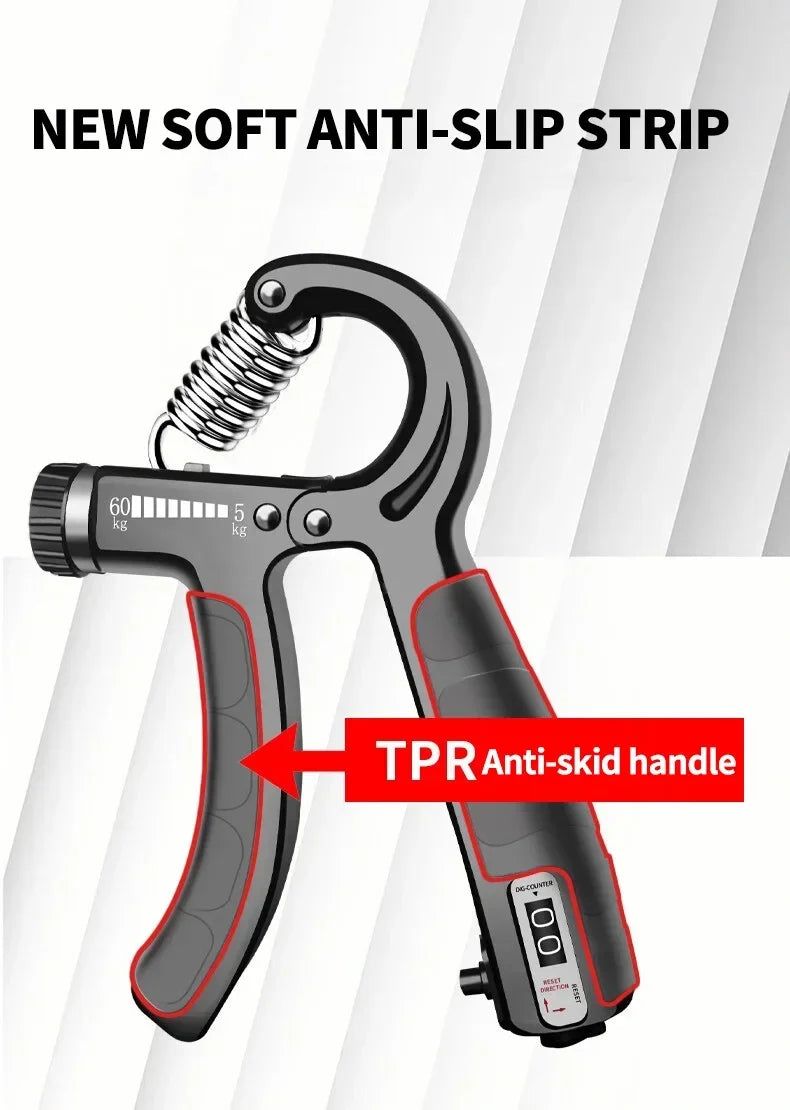 Gripper Kit,Adjustable Countable R-Type Hand Grip,Exercise Strengthening Pliers Spring,Finger Gripper,Wrist Expander - Gym&Gadgets