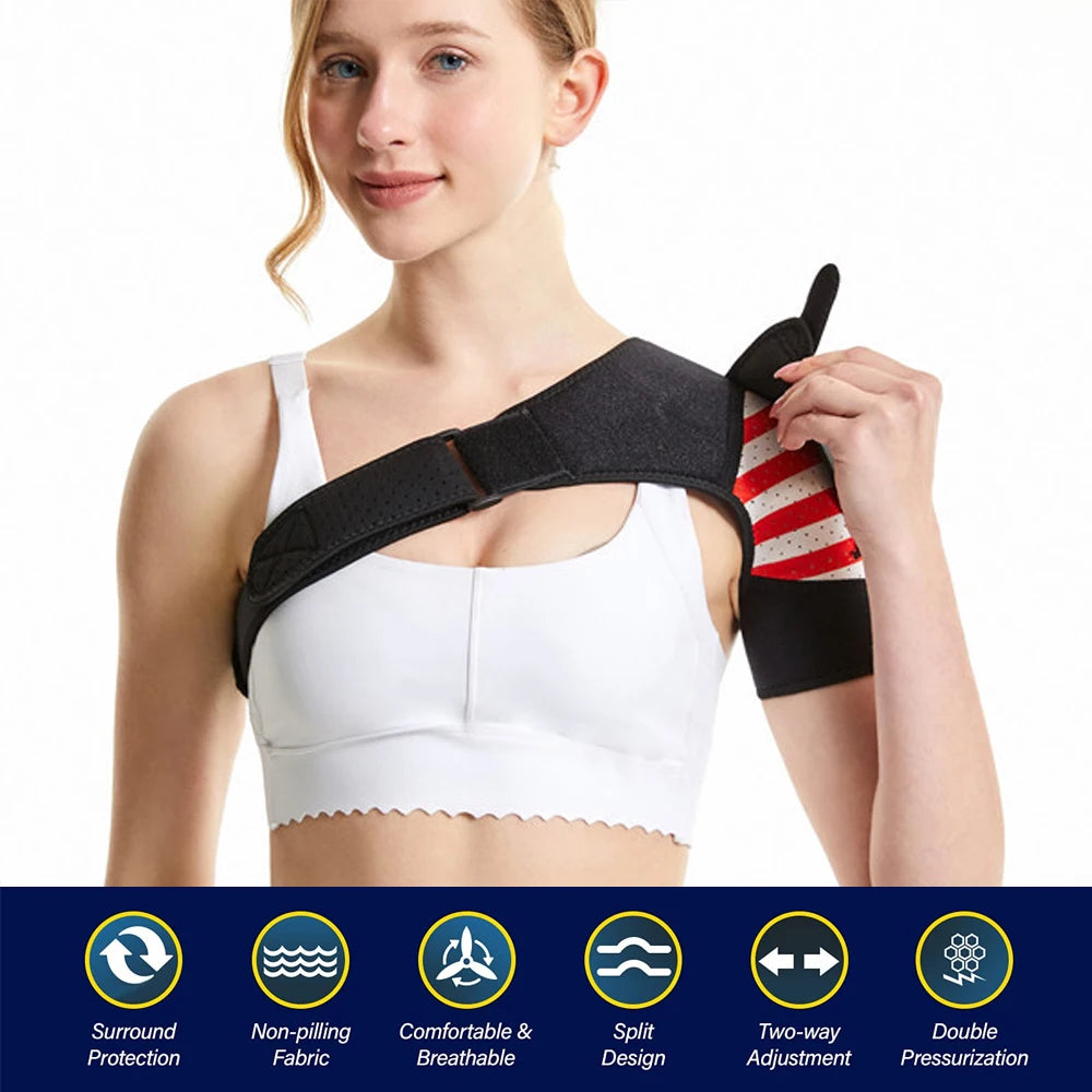 Shoulder Brace for Torn Rotator Cuff, Shoulder Pain Relief, Support & Compression.