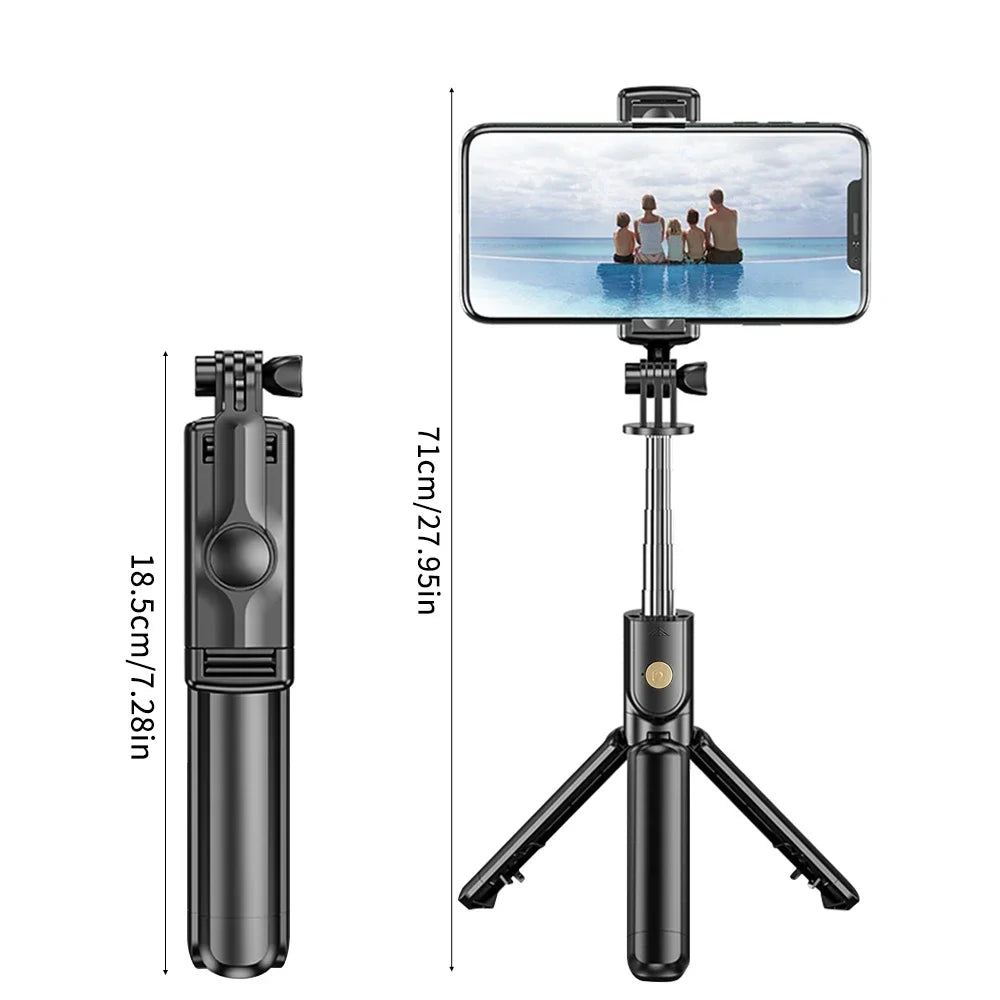 Wireless Selfie Stick Tripod Stand with Light Bluetooth Remote Extendable Tripod for iPhone Mobile Phone Tiktok Live Streaming - Gym&Gadgets