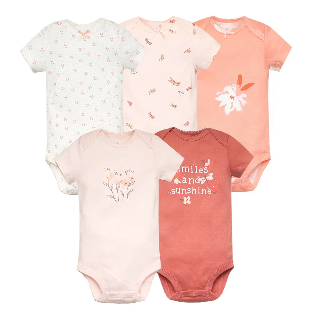 5pcs/lot Baby Bodysuit Fashion Girl Clothes Cotton Newborn Baby Boy. - Gym&Gadgets