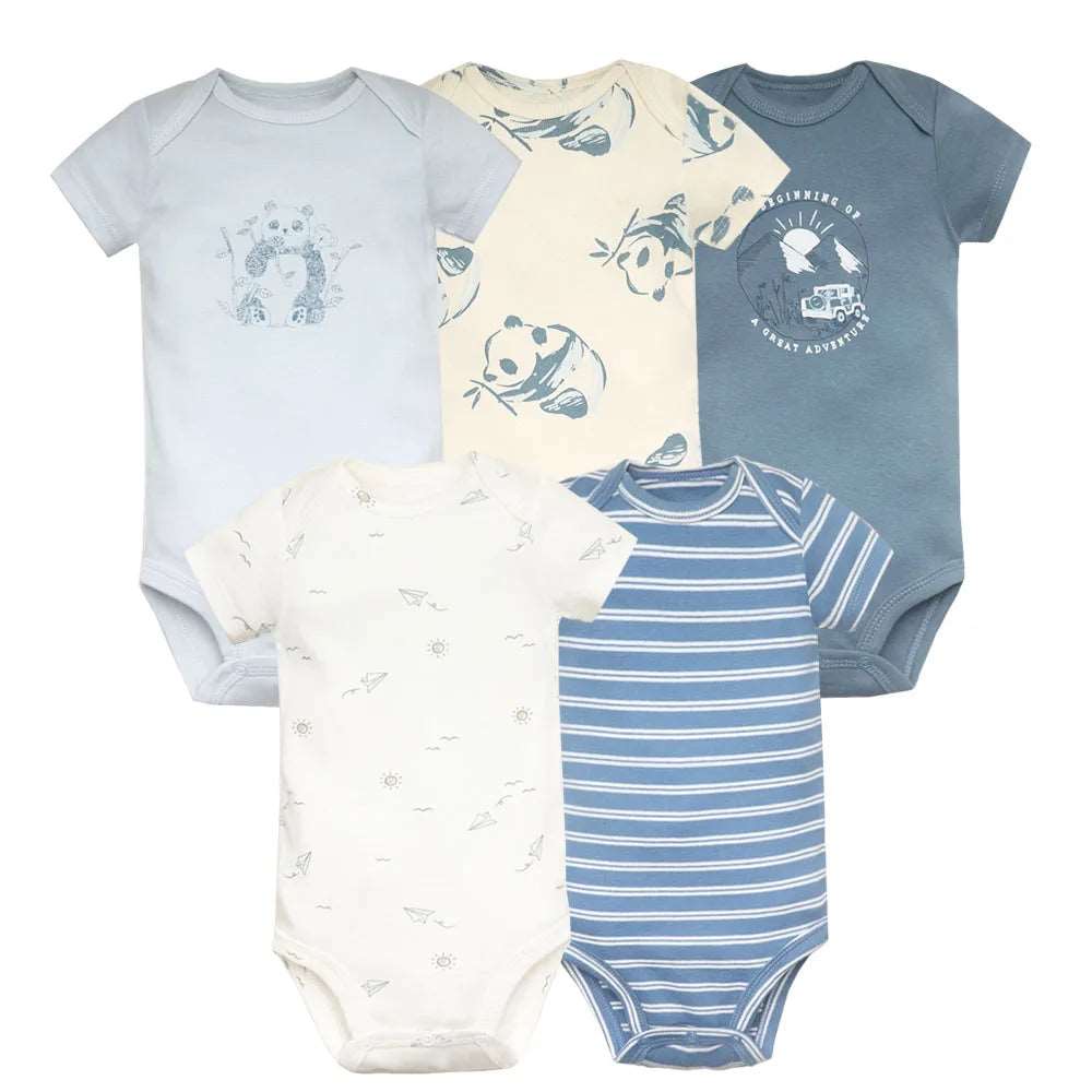 5pcs/lot Baby Bodysuit Fashion Girl Clothes Cotton Newborn Baby Boy. - Gym&Gadgets