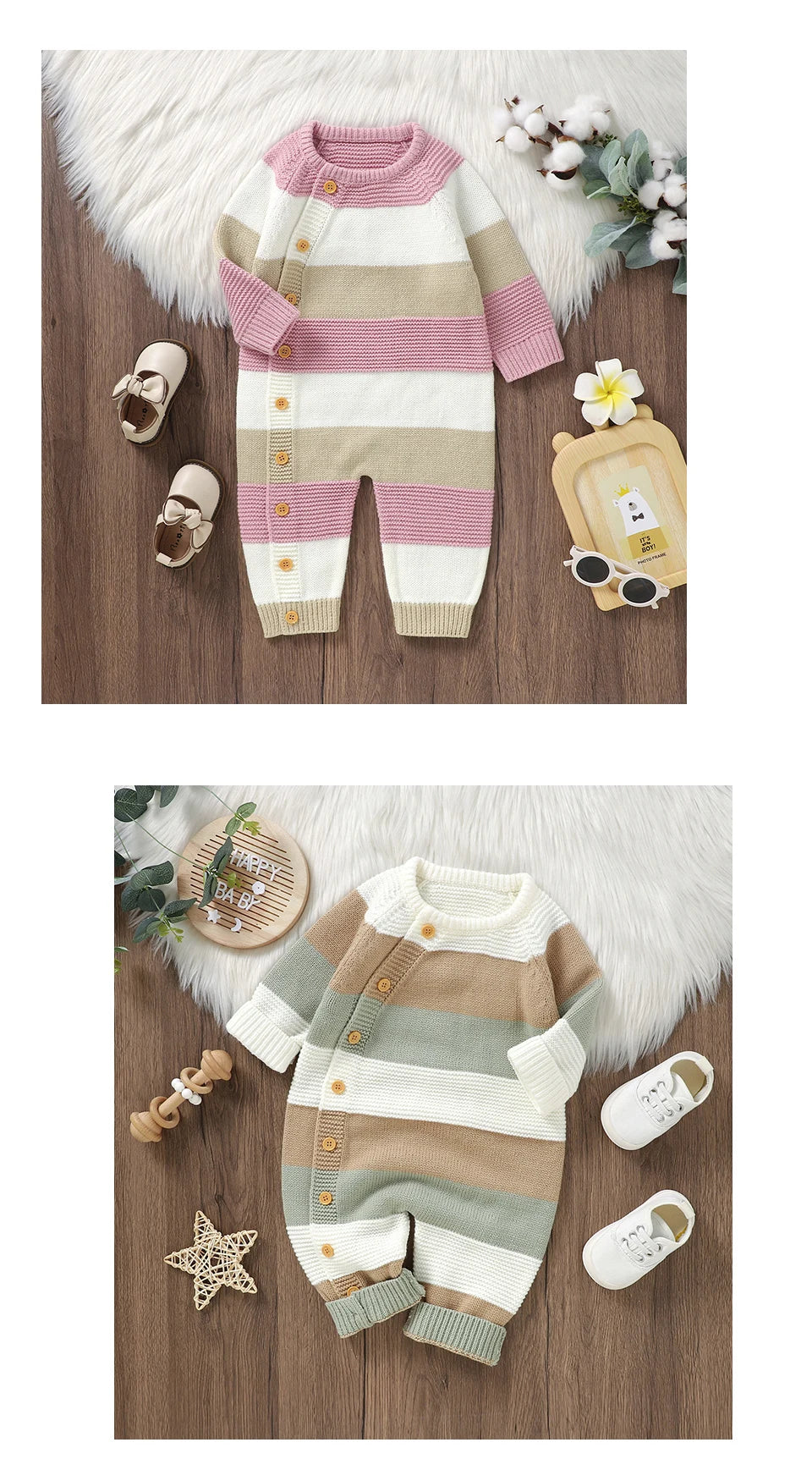 Winter Baby Rompers Clothes Autumn Full Sleeves Newborn Boys Girls. - Gym&Gadgets