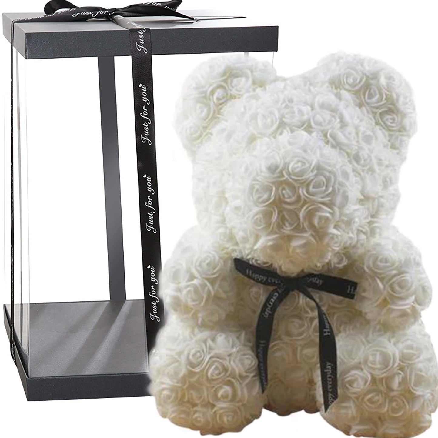 Valentines Day Gift Forever Teddy Bear Rose Artificial Flowers .