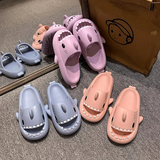 New Shark Slippers for Female Men Shoes Shark Flip Flops.