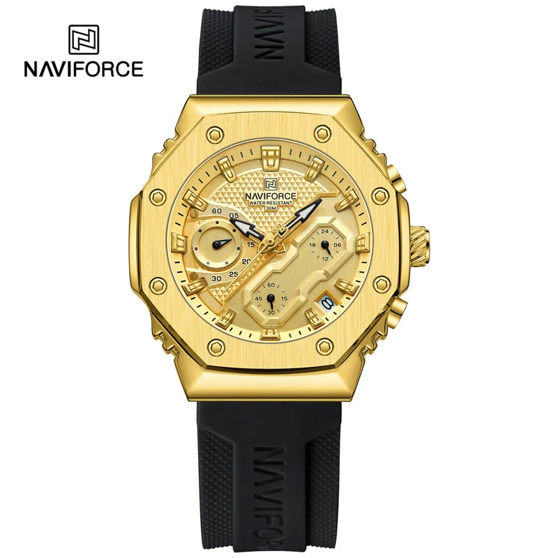 NAVIFORCE Fashion Sport Lover's Watches for Men and Women Silicone Strap Military Waterproof High Quality Couple Wrist watches - Gym&Gadgets