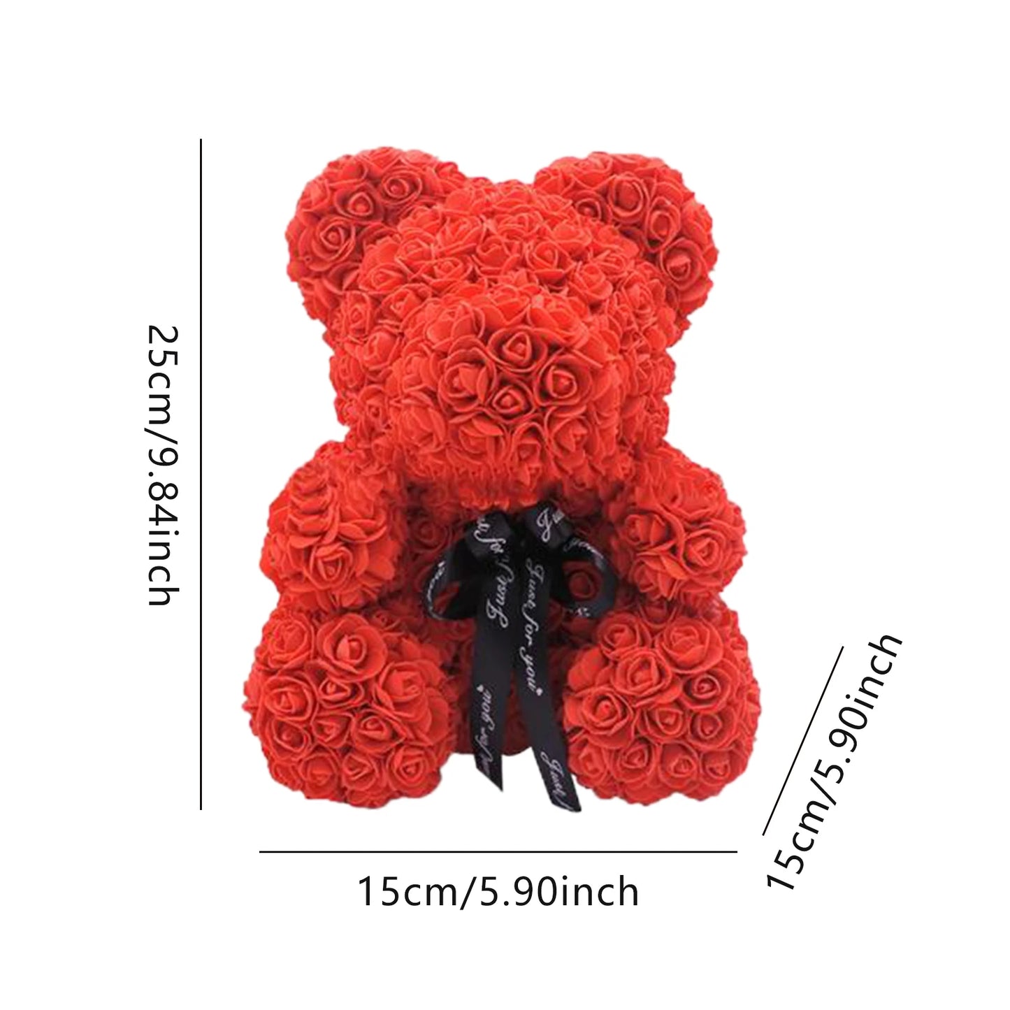 Valentines Day Gift Forever Teddy Bear Rose Artificial Flowers .