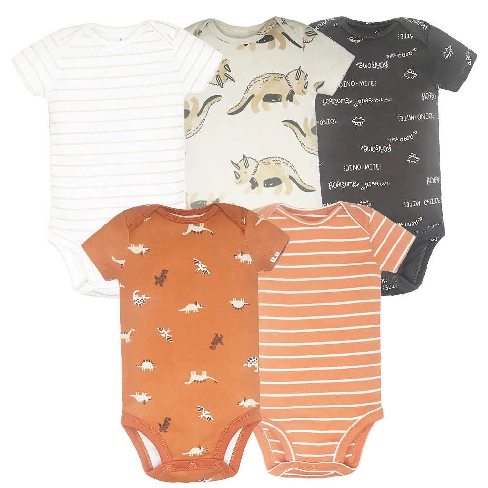 5pcs/lot Baby Bodysuit Fashion Girl Clothes Cotton Newborn Baby Boy. - Gym&Gadgets