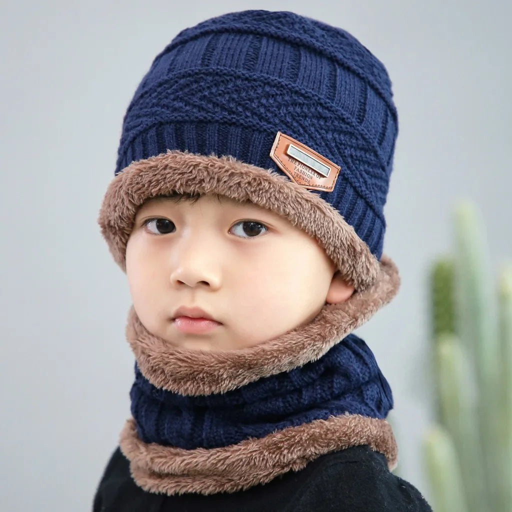 Winter Hat Scarf and Gloves Set Plush Warmer Children. - Gym&Gadgets